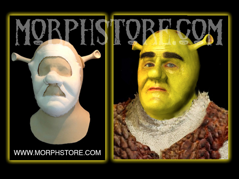 Shrek Rubber Cowl Foam Face And Ears Set Morphstore